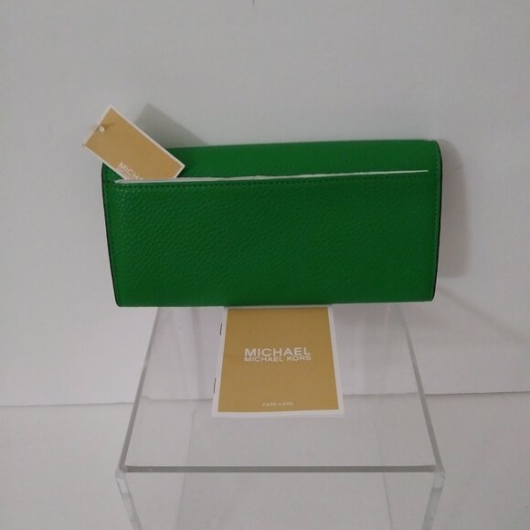 Michal Kors Nouveau Hamilton Palm Green Wallet - Picture 7 of 14